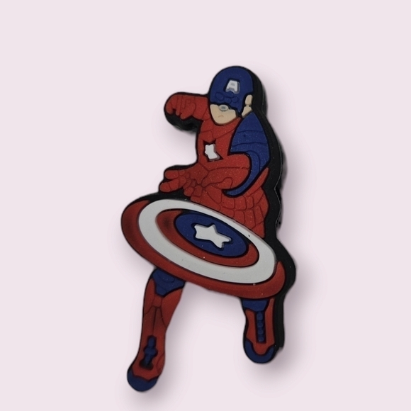 4/$8 Decorative Crocs Charm Shoe Charm - Captain America - Picture 1 of 3